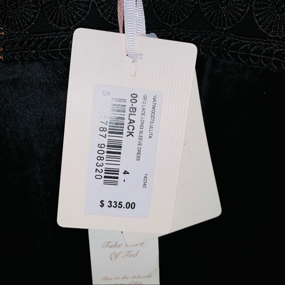 Ted Baker of London Lullita Geo Lace Black Dress - Picture 7 of 8